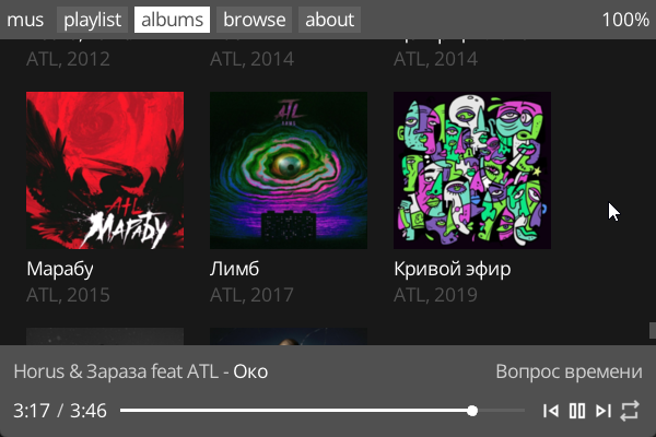 Albums tab